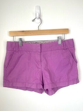 J. Crew 100% cotton chicos broken purple shorts in size 6